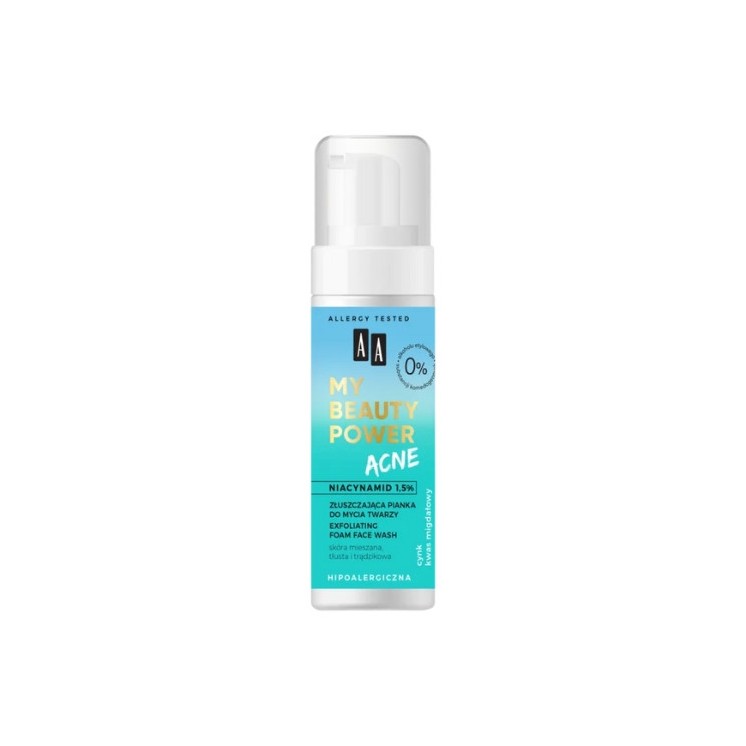 AA My Beauty Power Acne Złuszczająca Pianka do mycia twarzy 150 ml