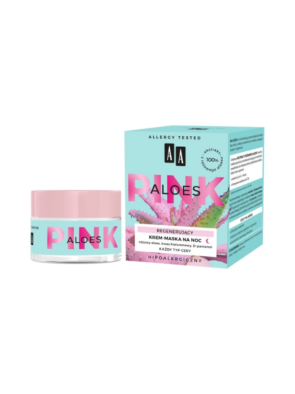 AA Aloe Pink regenerating face cream-mask for the night 50 ml