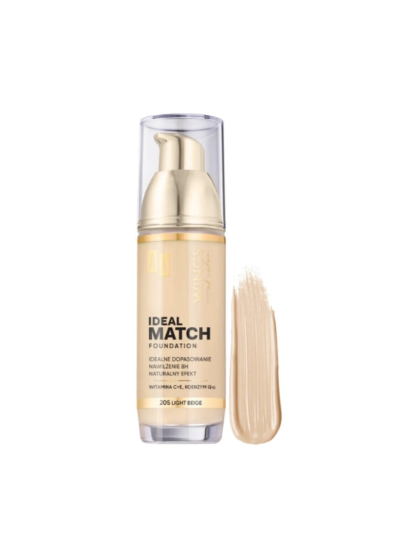 AA Wings of Color Ideal Match Foundation /205/ Light Beige 35 ml