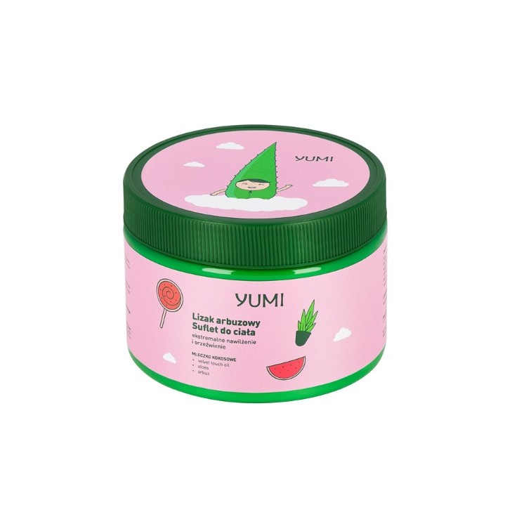 Yumi aloesowy Suflet do ciała nawilżająco-orzeźwiający Arbuzowy Lizak 300 ml