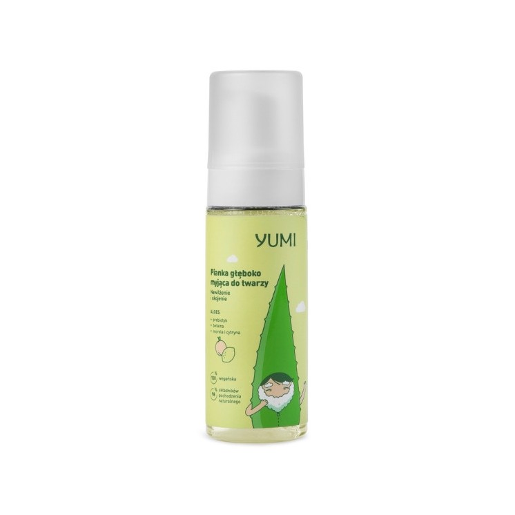 Yumi Foam deep cleansing face brightening and moisturizing Lemon and Apricot 180 ml