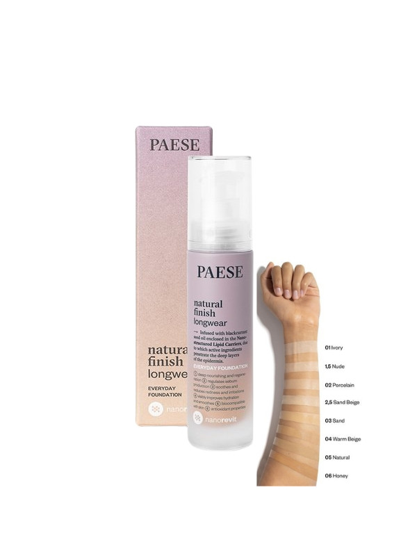 Paese Nanorevit long-lasting foundation with a natural finish /02/ Porcelain 35 ml