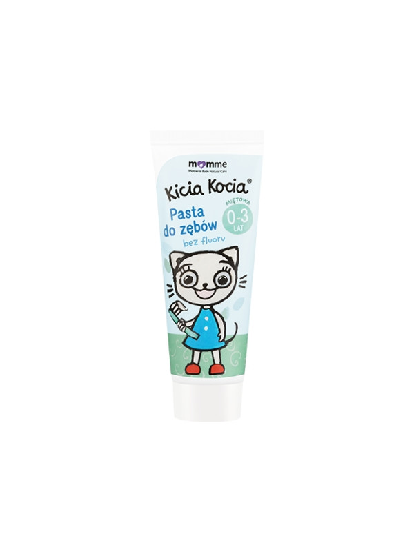 Momme Mother & Baby Natural Care Kicia Kocia Pasta do zębów bez fluoru 0-3 lata Mięta 50 ml