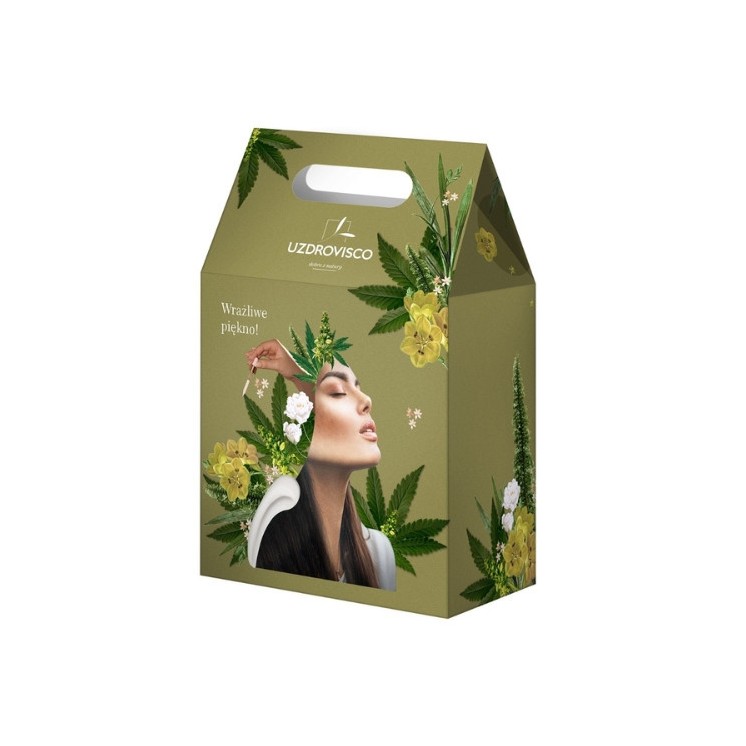 Uzdrovisco Zestaw Wrażliwe Piękno! Krem nawilżąjąco-naprawczy CBD 50 ml + bezwacikowy aktwyny Tonik-esencja 150 ml