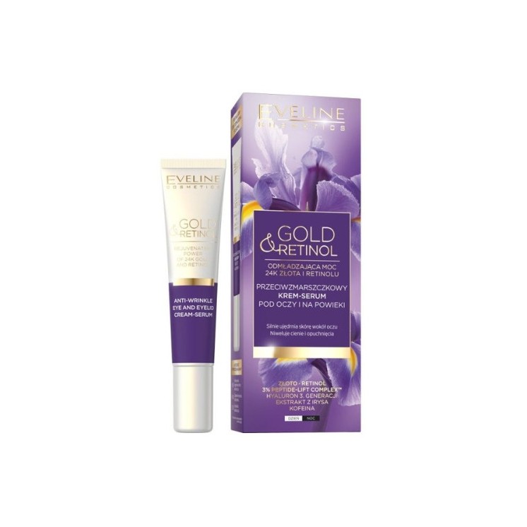 Eveline Gold&Retinol przeciwzmarszczkowy Krem-serum pod oczy i na powieki 20 ml