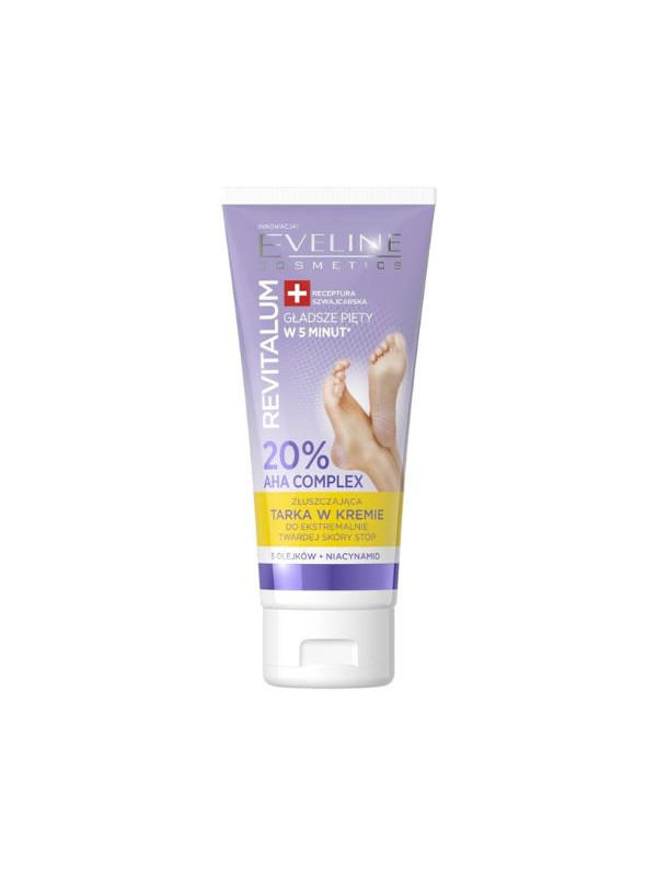 Eveline Revitalum 20% exfoliating grater in AHA Complex foot cream 75 ml