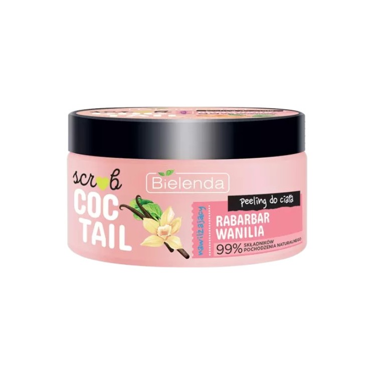 Bielenda Body Coctail Peeling do ciała Rabarbar + Wanilia 350 g