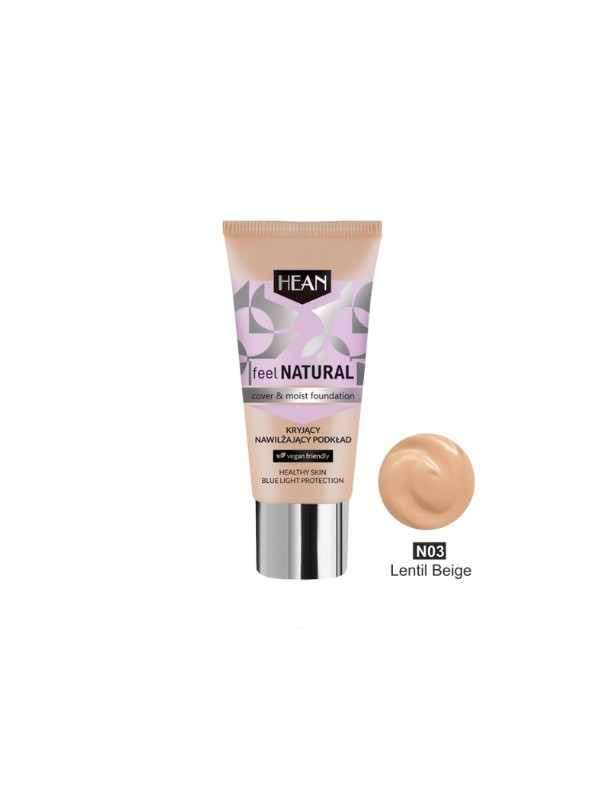 Hean Feel Natural Covering and moisturizing foundation /03/ Lentil Beige 30 ml