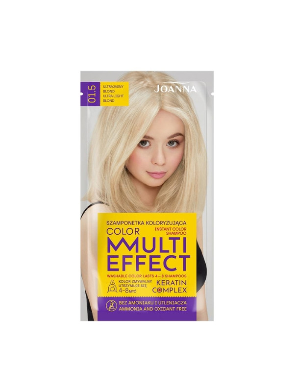 Joanna Multi Effect Color Szamponetka do włosów koloryzująca /01,5/ Ultrajasny Blond