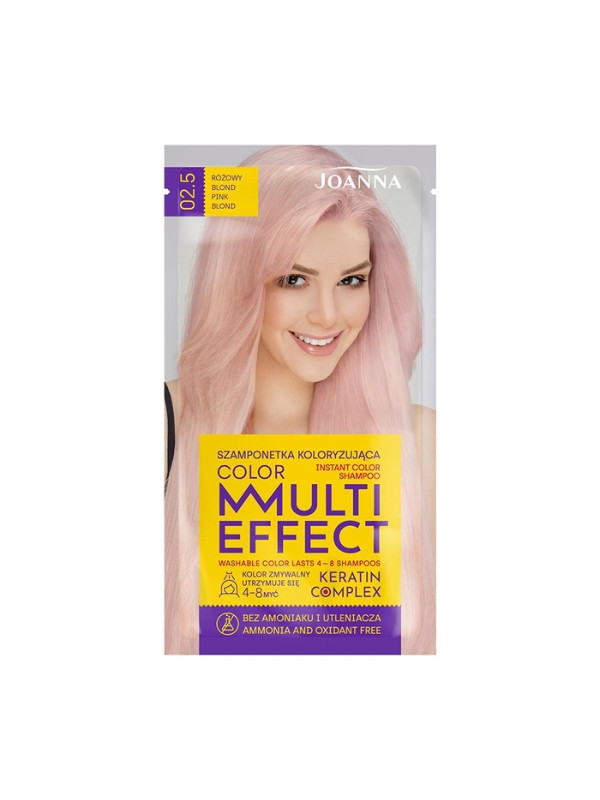 Joanna Multi Effect Color Coloring hair shampoo /02, 5 / Pink Blond