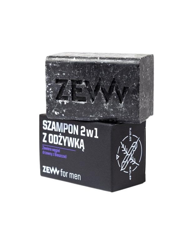 Zew For Men 2w1 Szampon z Odżywką zawiera węgiel drzewny z Bieszczad 85 ml