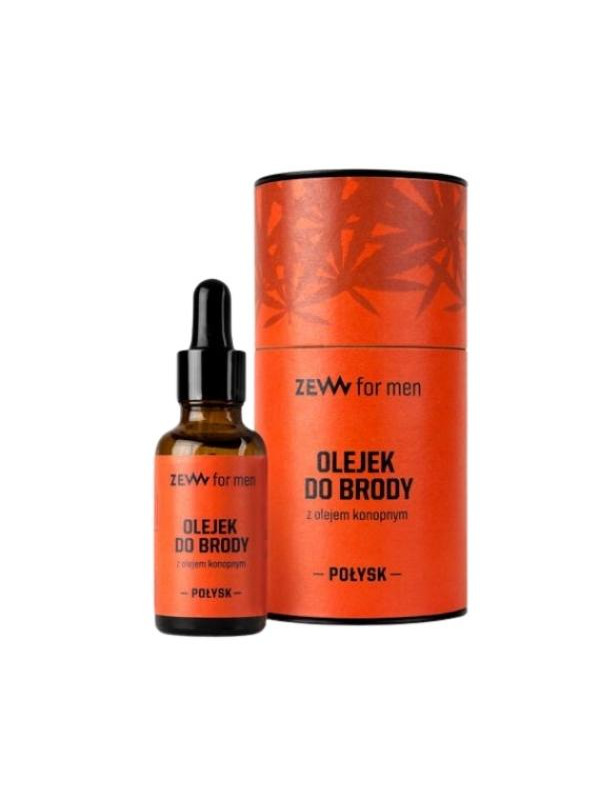 Zew For Men Olejek do brody z olejem konopnym Połysk 30 ml