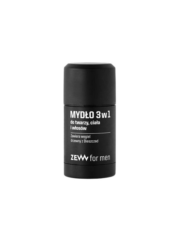 Zew for Men Mydło 3w1 do twarzy, ciała i włosów dla mężczyzn z węglem drzewnym z Bieszczad 85 ml