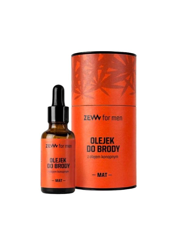 Zew for Men Olejek do brody dla mężczyzn z olejem konopnym Mat 30 ml