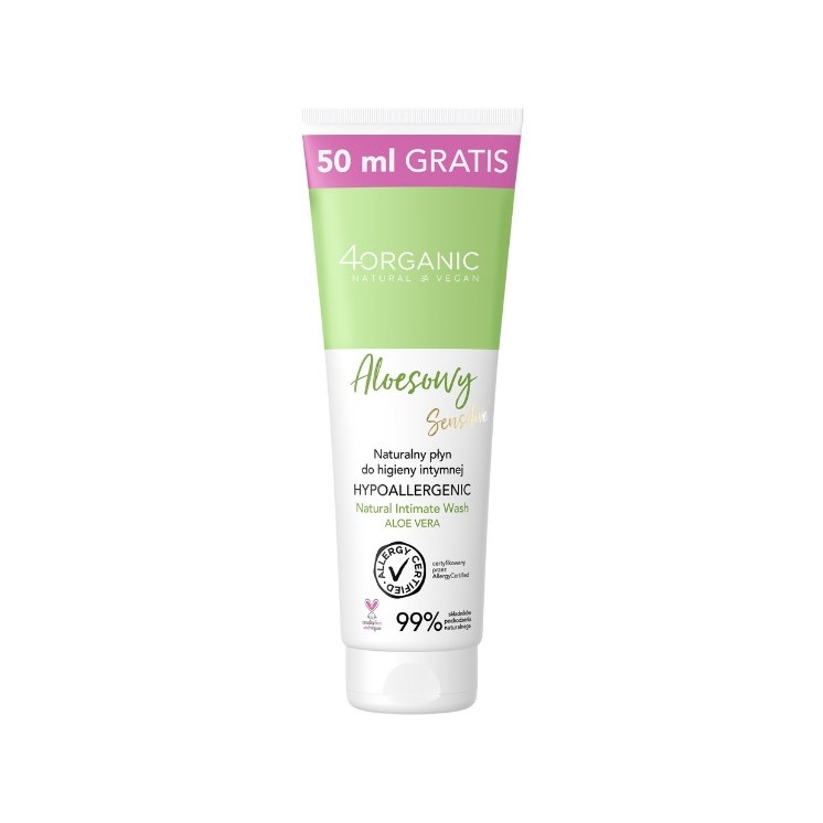 4Organic naturalny Płyn do higieny intymnej Aloesowy 250 ml