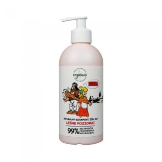 4Organic Kajko and Natural Coconut Shampoo and Gel for washing children 2in1 Forest Strawberries 350 ml