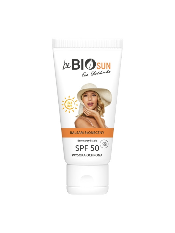 beBio Sun Ewa Chodakowska Balsam do ciała i twarzy z filtrem słonecznym SPF50 75 ml