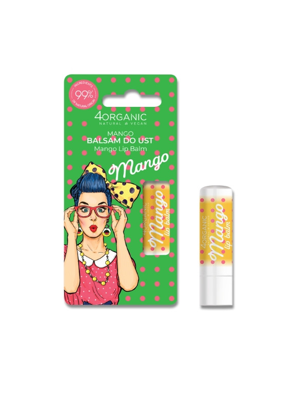 4Organic Pin-up Girl Natural Mango Lip Balm 5 g