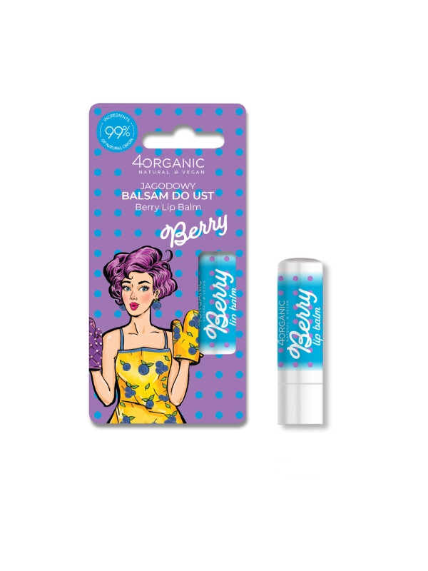 4Organic Pin-up Girl Natural Berry Lip Balm 5 g