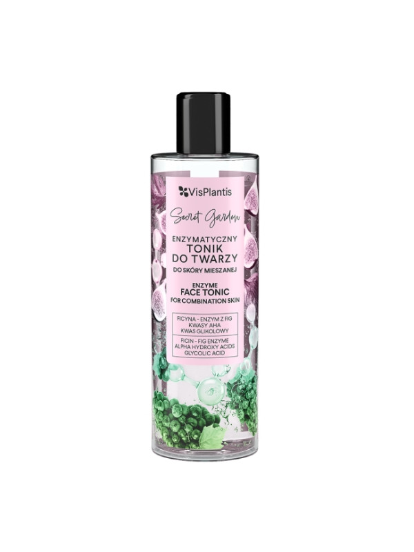 Vis Plantis Secret Garden enzymatyczny Tonik do twarzy do skóry mieszanej 200 ml