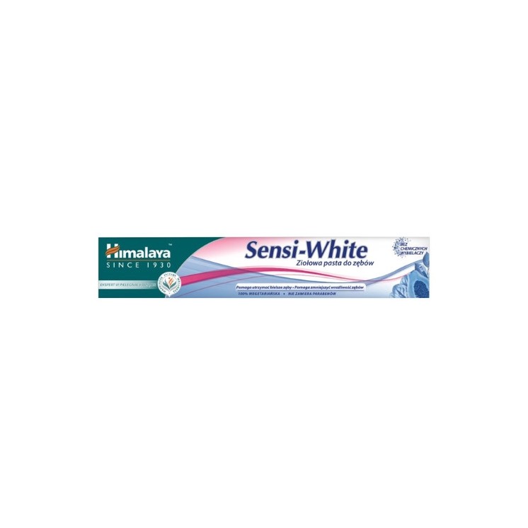 Himalaya ziołowa Pasta do zębów wybielająca na wrażliwe i krwawiące dziąsła Sensi-White 75 ml