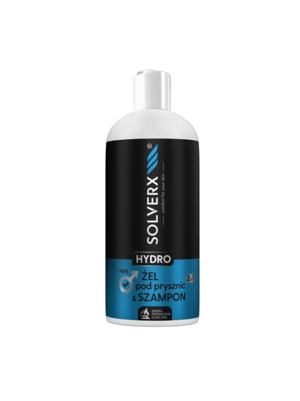 Solverx for Men Hydro 2w1 Żel & Szampon dla mężczyzn nawilżający 400 ml