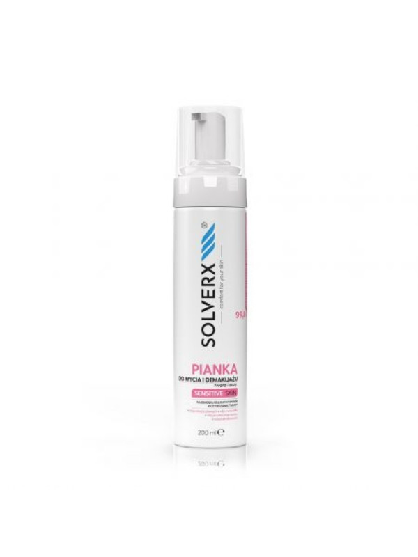 Solverx Sensitive Skin Foam for washing and removing makeup 200 ml