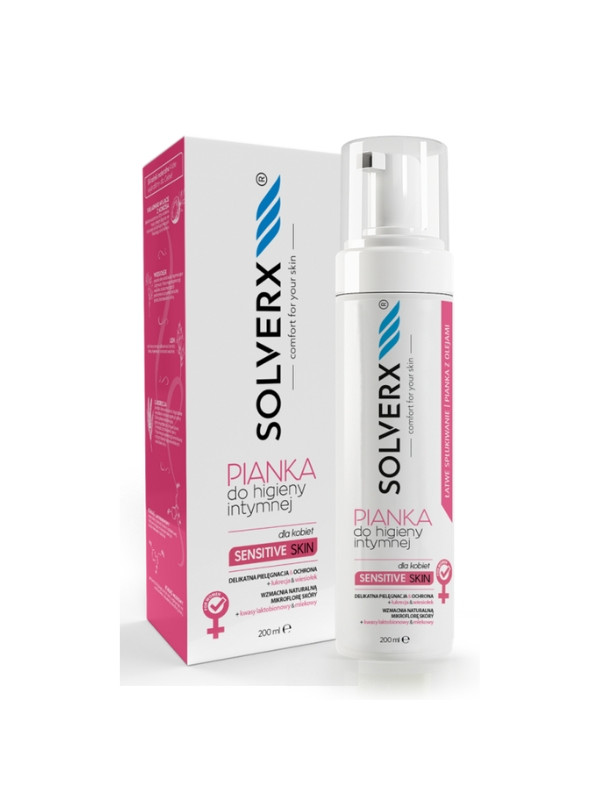 Solverx Sensitive Skin Foam for intimate hygiene 200 ml