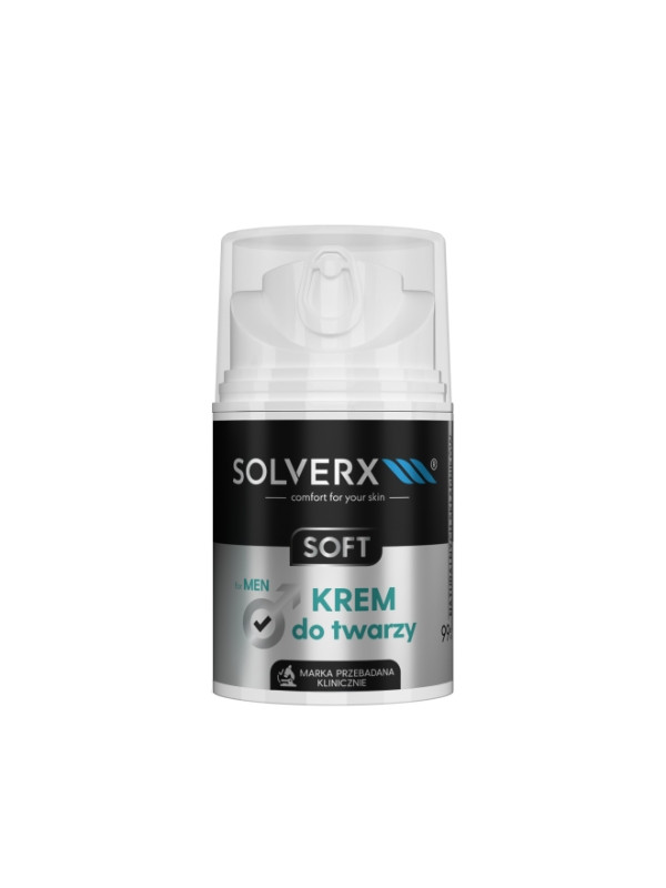 Solverx for Men Soft Krem do twarzy dla mężczyzn do skóry wrażliwej 50 ml