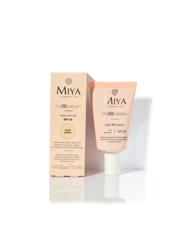 Miya Cosmetics myBBcream lekki Krem do twarzy BB SPF30 cera jasna 40 ml