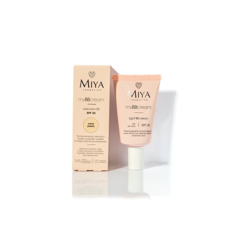 Miya Cosmetics myBBcream light Face Cream BB SPF30 fair skin 40 ml