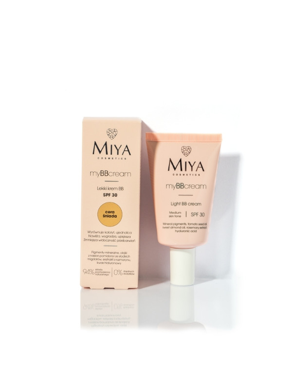 Miya Cosmetics myBBcream lekki Krem do twarzy BB SPF30 cera śniada 40 ml