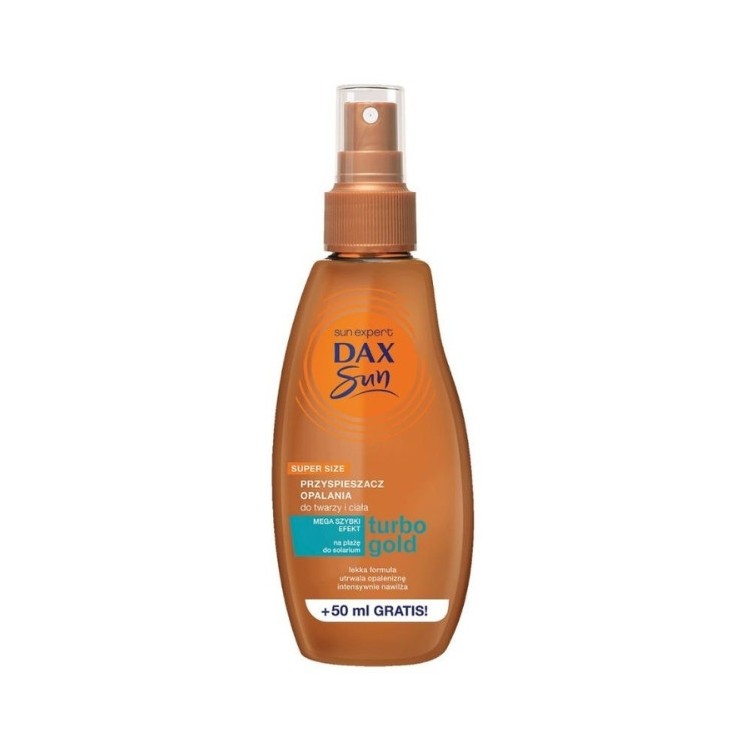 Dax Sun Przyspieszacz opalania do twarzy i ciała Turbo Gold 200 ml