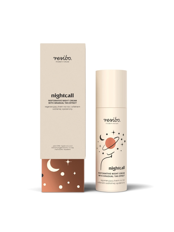 Resibo Nightcall regenerating face cream for the night with the effect of a subtle tan 50 ml