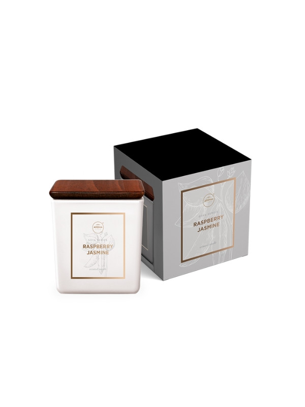 Aroma Home Square Raspberry & Jasmine soy candle 115 g