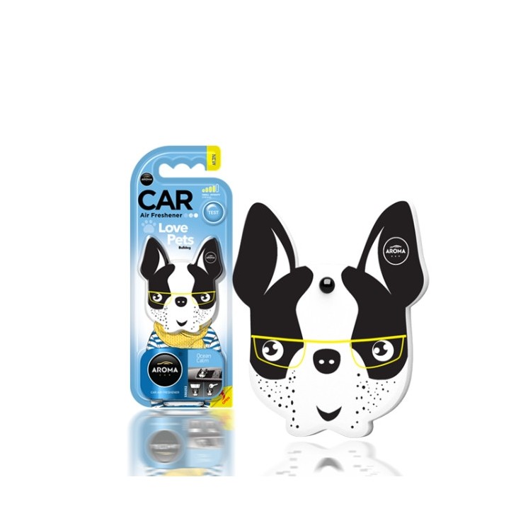 Aroma Car Dog Ocean Calm car scent pendant, 1 piece