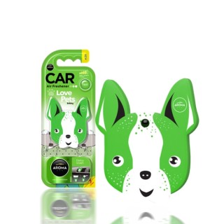 Aroma Car Dog Fancy Green car scent pendant, 1 piece