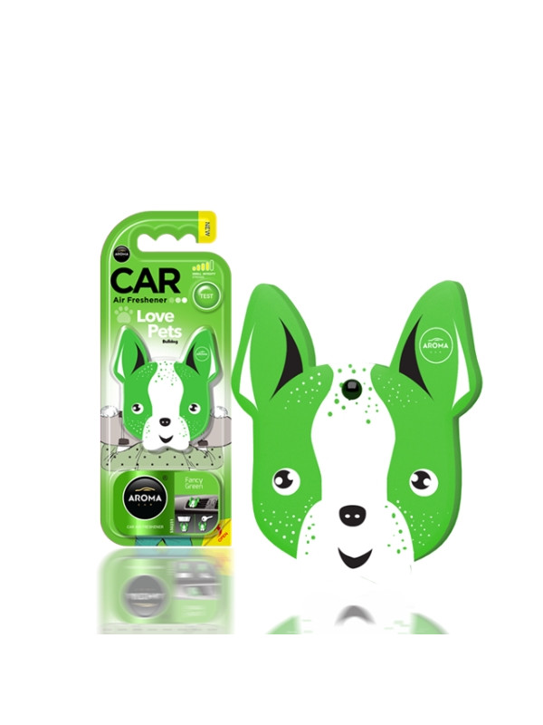 Aroma Car Dog Fancy Green car scent pendant, 1 piece