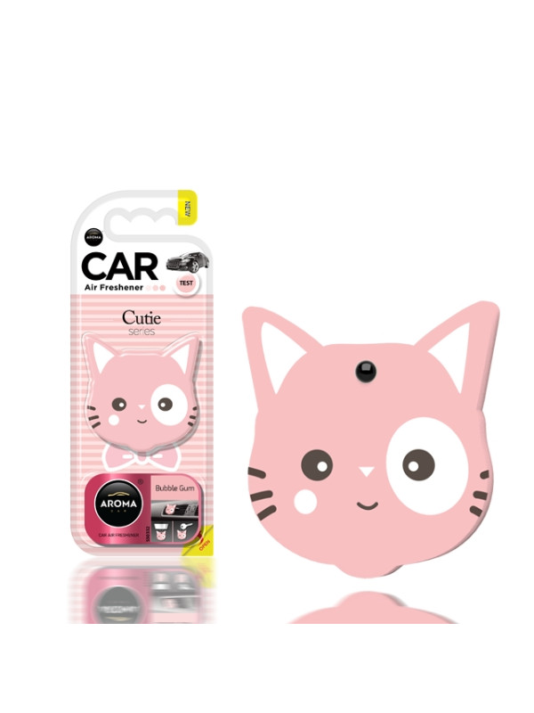 Aroma Car Cutie Cat Zawieszka zapachowowa do samochodu Bubble Gum 1 sztuka