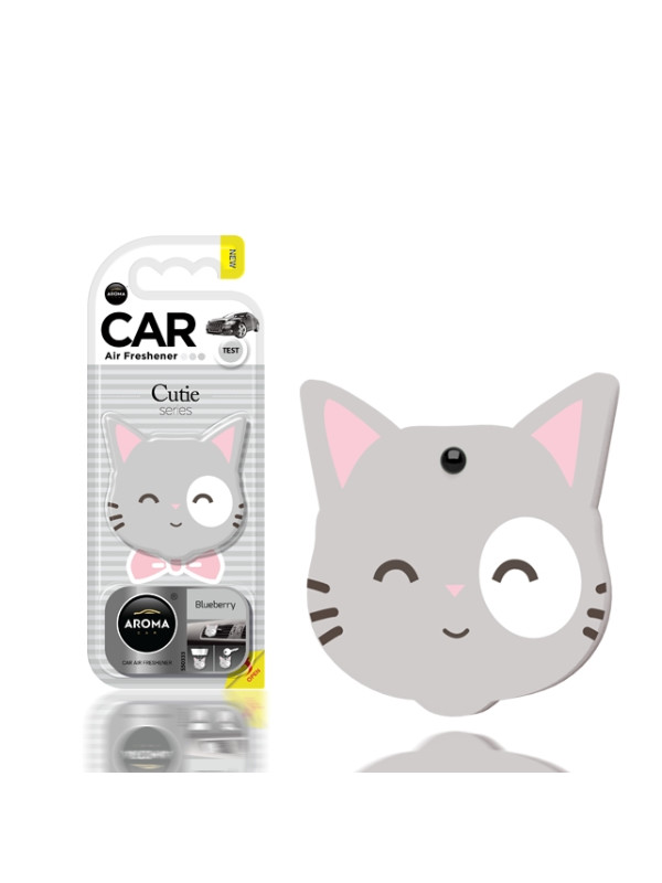 Aroma Car Cutie Cat Blueberry car fragrance pendant, 1 piece