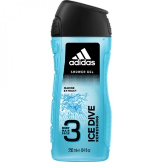 Adidas Żel pod prysznic dla mężczyzn 3in1 Ice Dive 250 ml