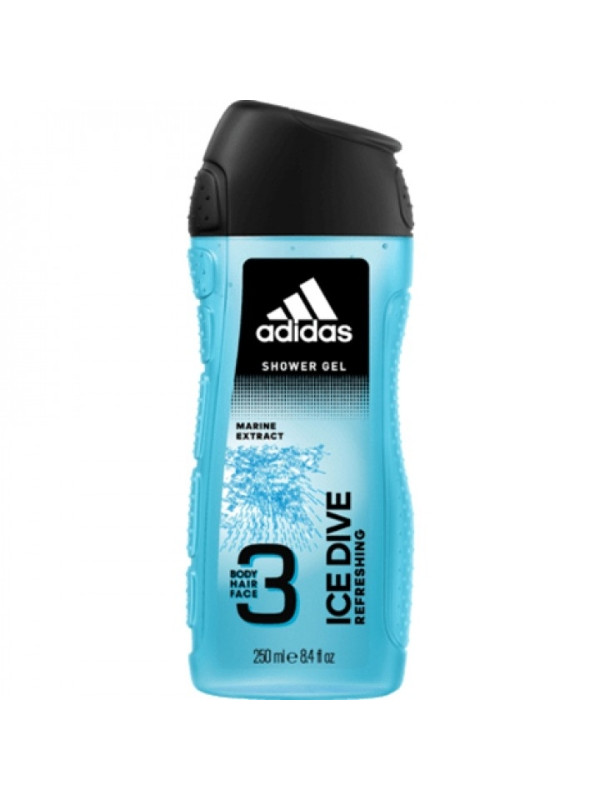 Adidas Żel pod prysznic dla mężczyzn 3in1 Ice Dive 250 ml