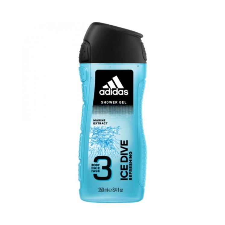 Adidas Żel pod prysznic dla mężczyzn 3in1 Ice Dive 250 ml