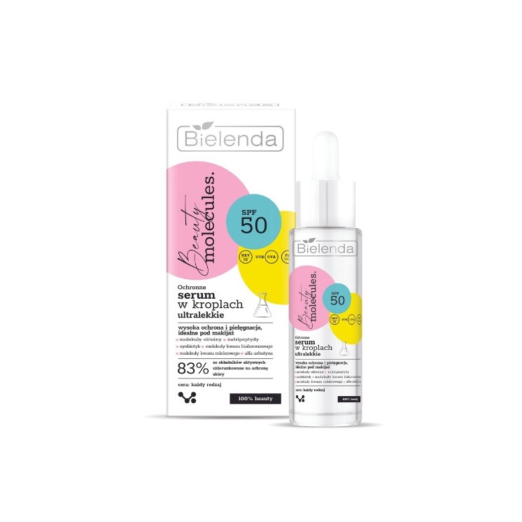 Bielenda Beauty Molecules ultra-light face Serum in drops SPF50 protective 30 g