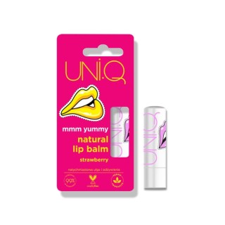 4Organic UNI.Q Mmm Yummy natural Strawberry lip balm 5 g