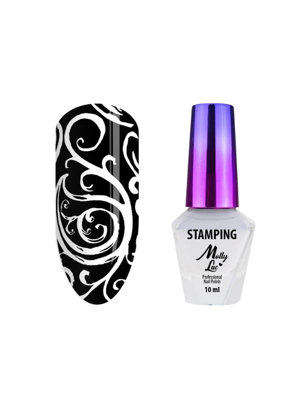 MollyLac Stamping and stamping varnish White 10 ml