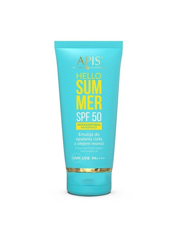 Apis Hello Summer SPF50 Emulsja do opalania ciała z olejem Monoi 200 ml