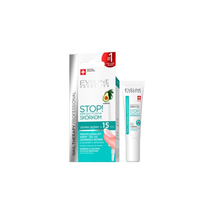 Eveline Professional Nail Therapy Stop nieestetycznym skórkom Krem-żel do usuwania skórek 12 ml