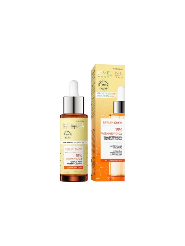 Eveline Serum Shot Illuminating Treatment for face, neck and cleavage 15% Vitamin C+Cg 30 ml