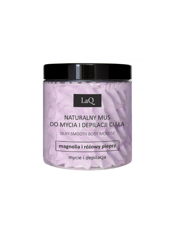 LaQ Kotka Magnolia i Różowy Pieprz naturalny Mus do mycia i depilacji ciała 100 g